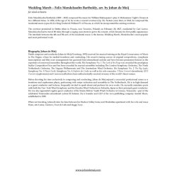 Wedding March : (from A Midsummerr Night's Dream)